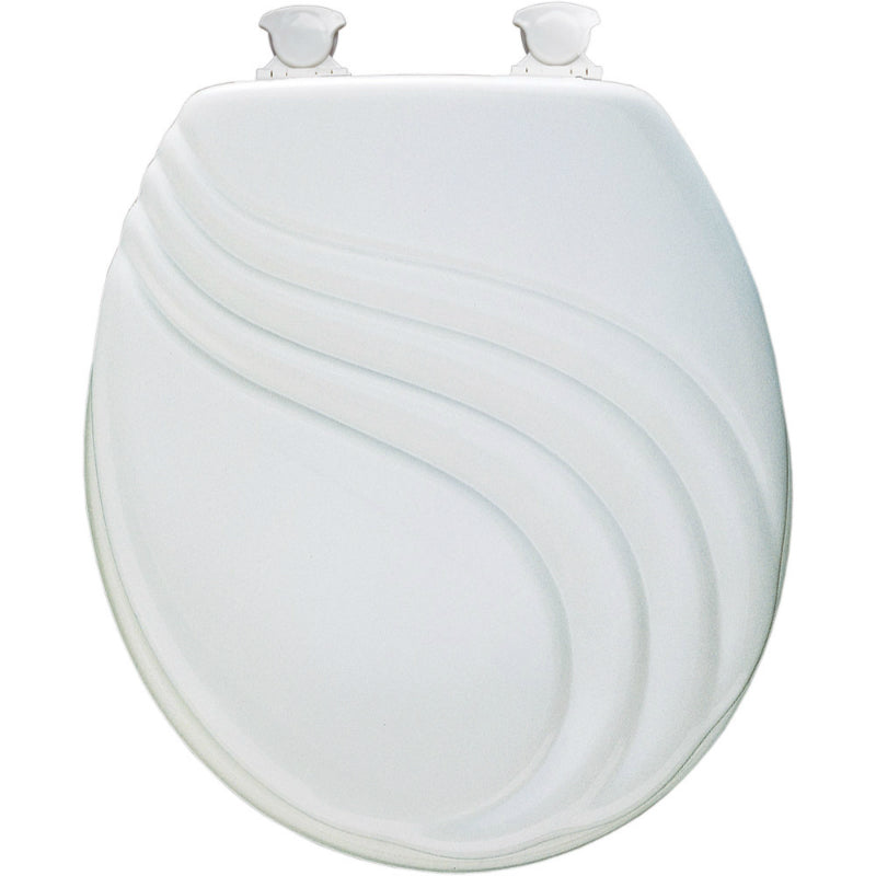 Mayfair 27EC-000 Round Molded Wood Toilet Seat, White