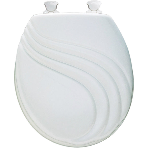 Mayfair 27EC-000 Round Molded Wood Toilet Seat, White