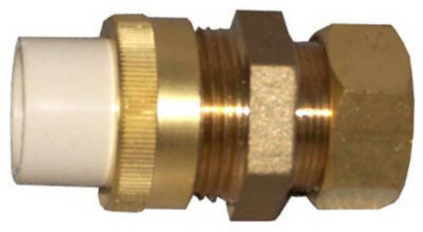 Genova 53034Z Transition Union, 1/2" Slip x Brass Compression