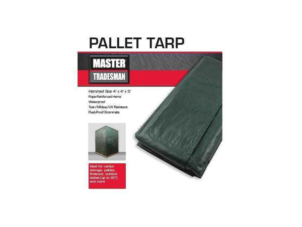 Master Tradesman MT-GRN/BRN-PALLET-COVER Pallet Tarp Cover, 5'x4'x4', Green/Brown