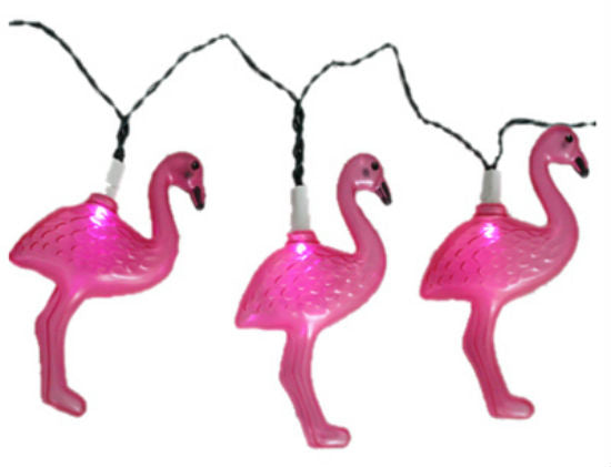 Four Seasons Courtyard RS-9101AN Solar Powered Flamingo String Light, 9'