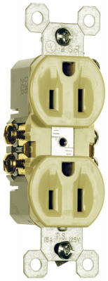 Pass & Seymour 3232IU TradeMaster Receptacles, 15A, Ivory