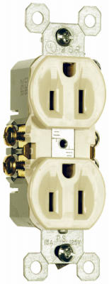 Pass & Seymour 3232LAU TradeMaster Standard Duplex Outlet, 15A,  Light Almond