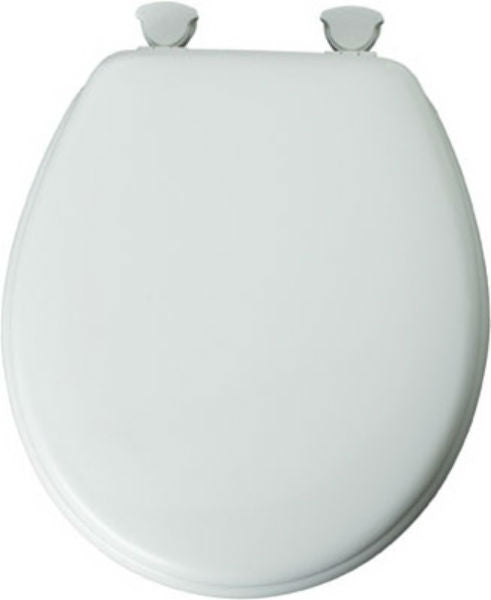 Mayfair 44ECA-000 Round Molded Wood Toilet Seat with Easy-Clean Hinge, White