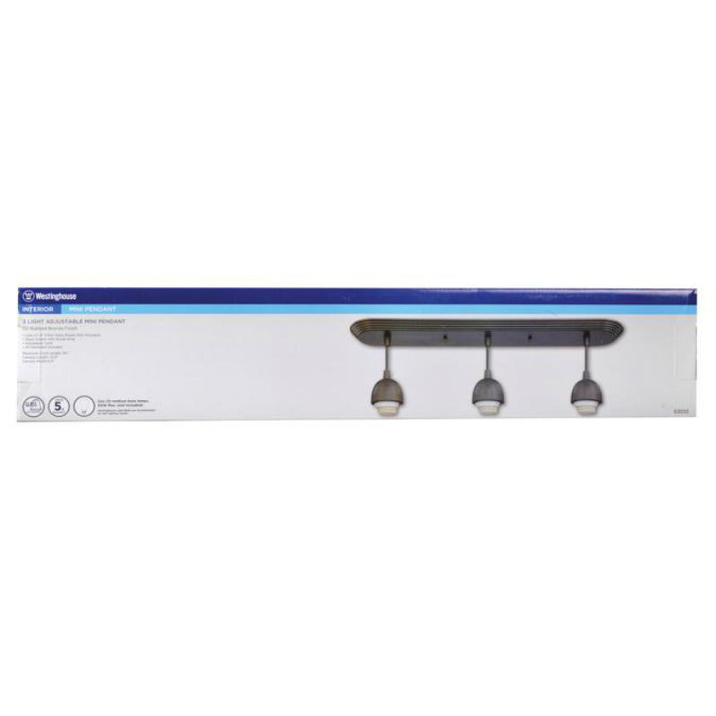 Westinghouse 6301300 Three-Light Interior Mini Pendant, Oil Rubbed Bronze Finish