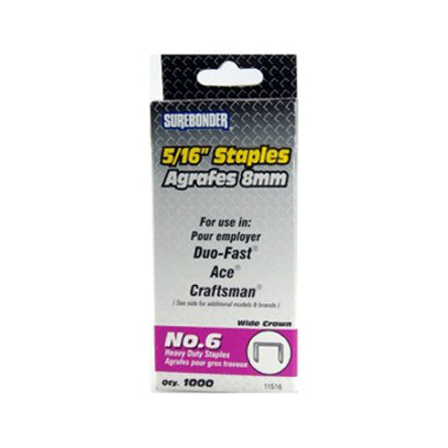 Surebonder® 11516 Heavy Duty Staple, #6, 5/16", 1000-Count