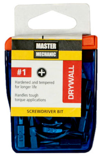Master Mechanic 129288 Drywall Screwdriver Bit, 1", 25-Pack