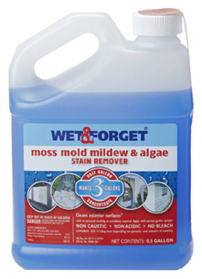 Wet & Forget 800033CA Outdoor Moss, Mold, Mildew & Algae Remover, 1/2 Gallon