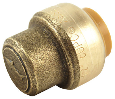 SharkBite® U514LFA Push-To-Connect Lead Free Endstop Cap Plug, 1/2"