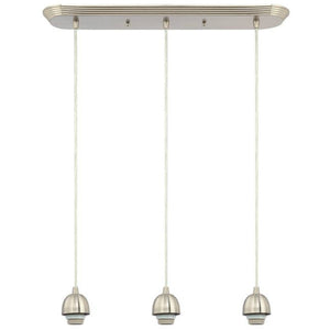 Westinghouse 6301200 Three-Light Adjustable Mini Pendant, Brushed Nickel Finish