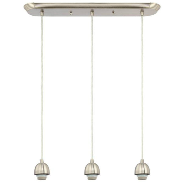 Westinghouse 6301200 Three-Light Adjustable Mini Pendant, Brushed Nickel Finish