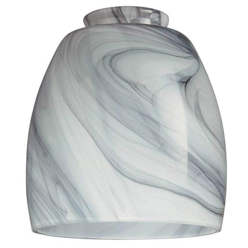 Westinghouse 8140900 Handblown Charcoal Swirl Glass Shade, 2-1/4" Fitter