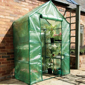 Gardman 7620  Compact Walk-In Greenhouse with Shelving, 29" x 56" x 77"