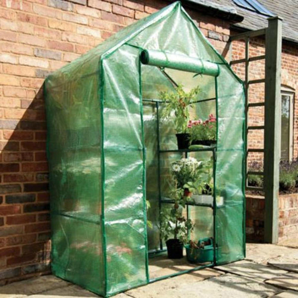Gardman 7620  Compact Walk-In Greenhouse with Shelving, 29" x 56" x 77"