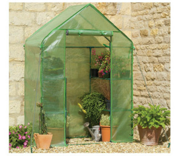 Gardman 7620  Compact Walk-In Greenhouse with Shelving, 29" x 56" x 77"
