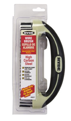Hyde® 46837 Maxxgrip Pro High Carbon Steel Ergonomic Wire Brush, 8"