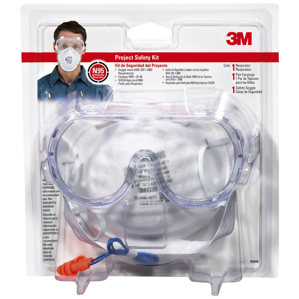 3M 93005-80030T Tekk Protection Project Safety Kit, 25 dB, 3 Pieces