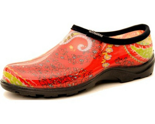 Sloggers® 5104RD07 Women's Rain & Garden Shoe, Size 7, Paisley Red