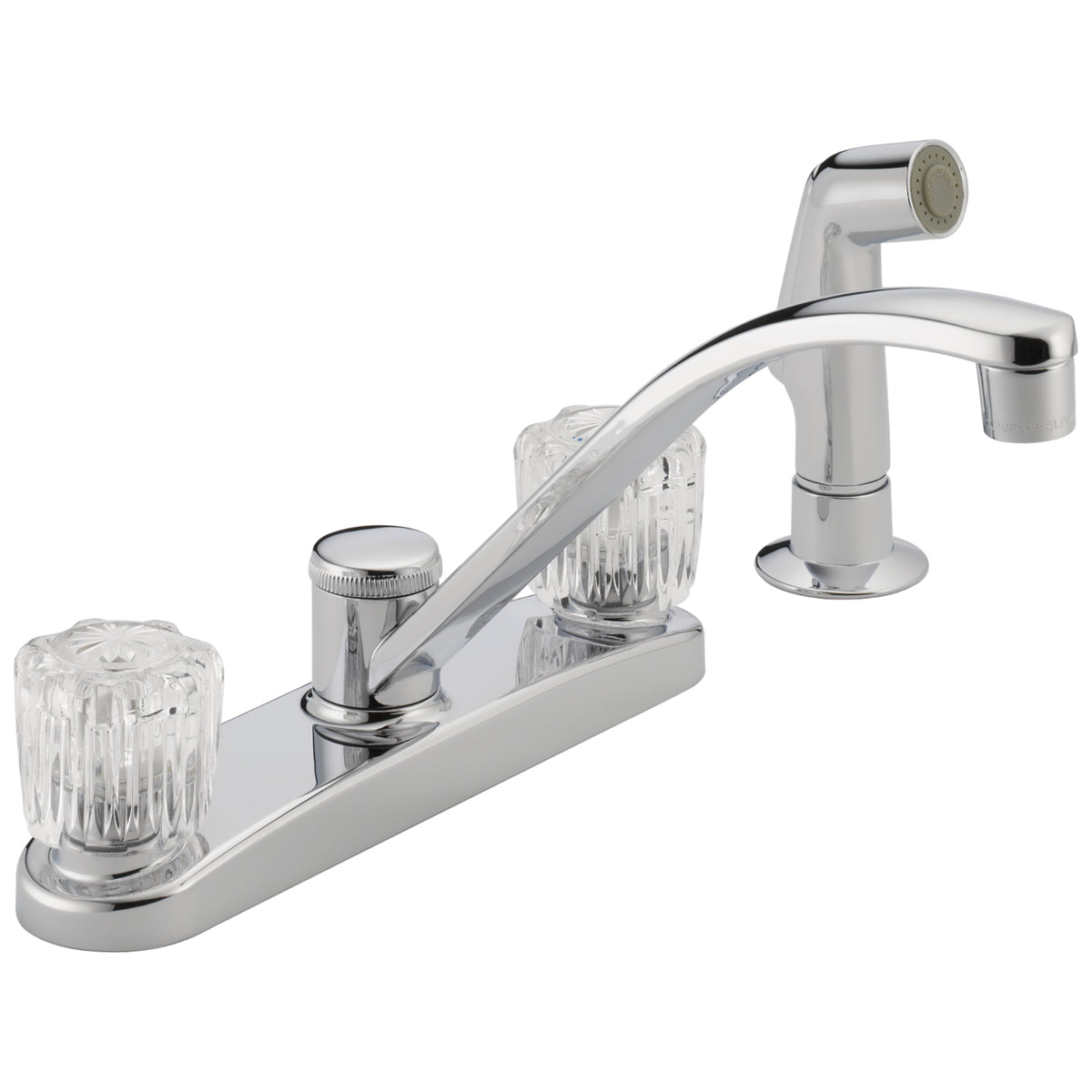 Peerless P299501LF Two Handle 4-Hole Kitchen Faucet, Chrome Finish