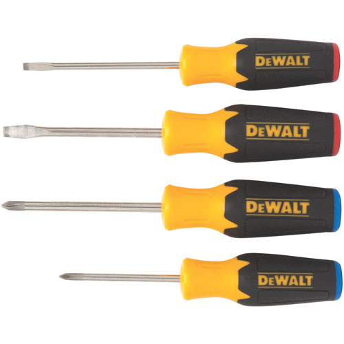 DeWalt® DWHT62512 Screwdriver Set with Color-Coded Handle, 4-Piece
