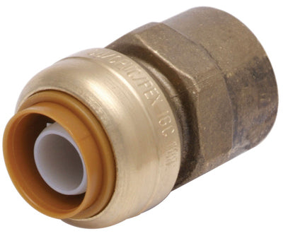 SharkBite® U072LFA Push-Fit Lead Free Female Connector, 1/2" x 1/2" FNPT