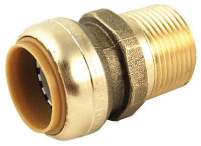 SharkBite® U140LFA Lead Free Straight Connector, 1" x 1" MNPT
