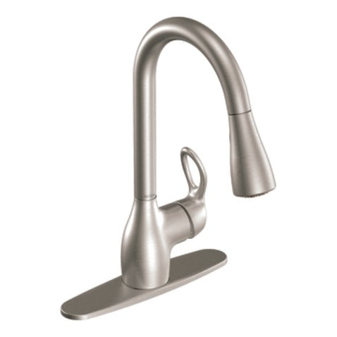 Moen CA87011SRS Kleo 1-Handle High Arc Pull-Down Faucet, Spot Resist Stainless