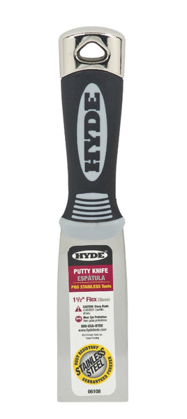 Hyde® 06108 Flexible Pro Stainless Putty Knife™, 1-1/2"