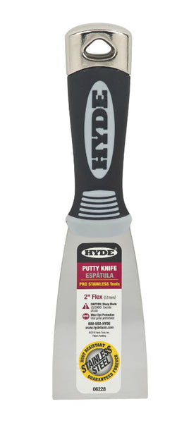 Hyde® 06228 Flexible Pro Stainless Putty Knife, 2"