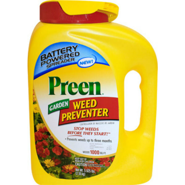 Preen® 24-64415 Garden Weed Preventer Canister with Power Spreader, 6.25 Lbs