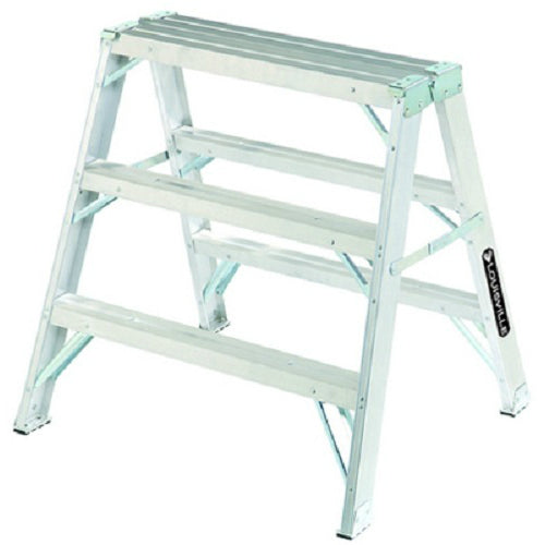 Louisville Ladder L-2032-03 Aluminum Sawhorse Step Ladder, 3'