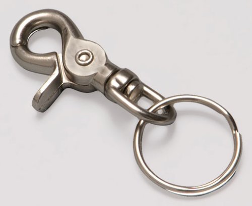 Hy-Ko KC179 Heavy-Duty Steel Trigger Snap with Split Ring, Nickel Plated