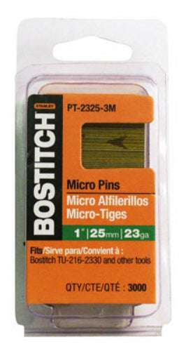 Bostitch® PT-2319-3M Coated Pin Nails, 3/4", 23 Gauge, 3000-Count