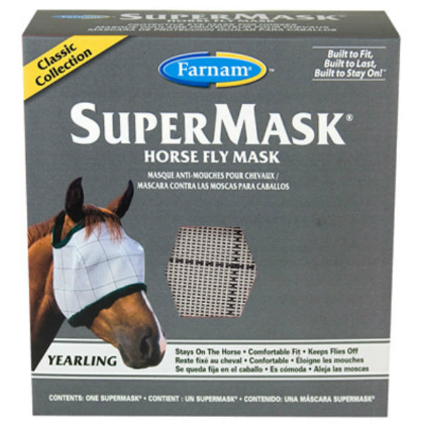 Farnam® 100502911 SuperMask® II Horse Fly Mask Classic Collection, Tri-Color