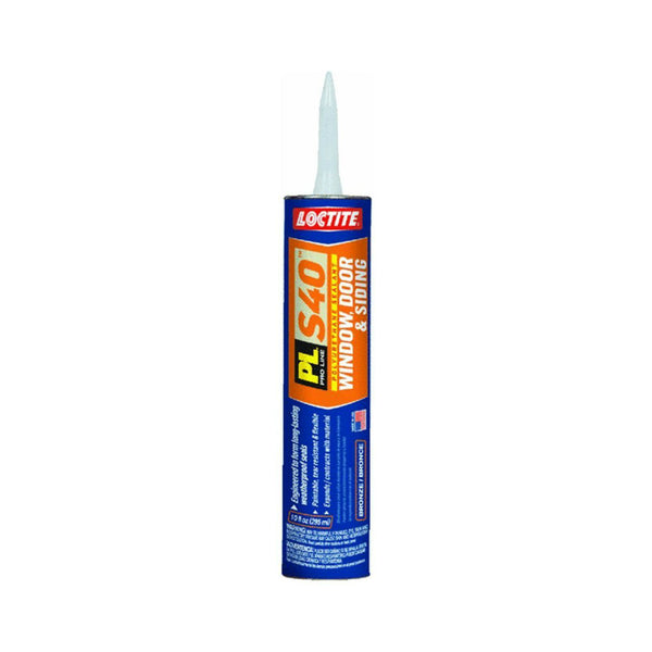 Loctite 1618176 PL S40 Polyurethane Window Door & Siding Sealant, 10 Oz, Gray