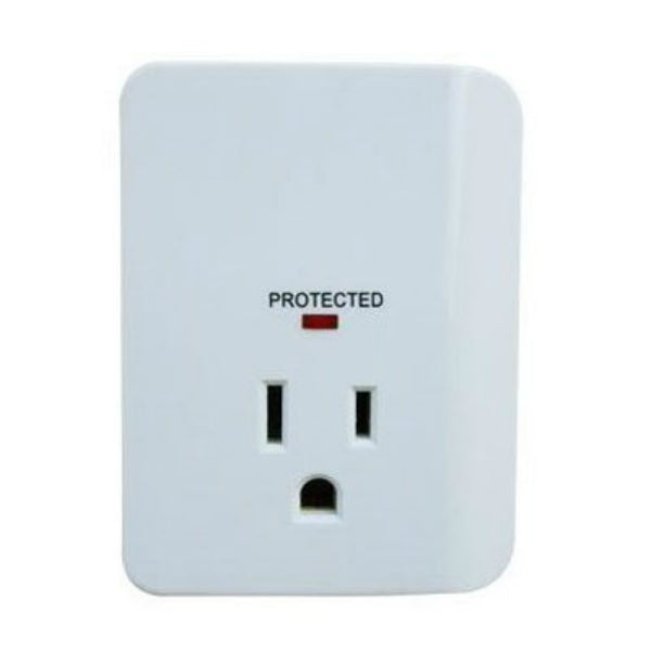 Master Electrician CT-042 Single Power Outlet Surge Tap, Gloss White