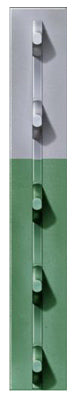 Chicago Heights Steel Green With Gray Top Studded T-Post, 1.25" x 7'