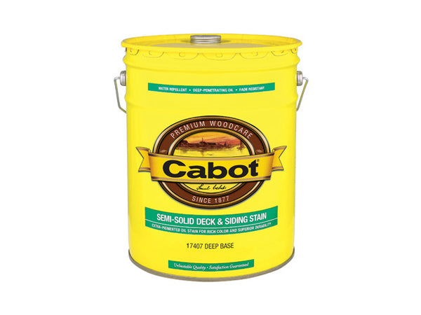 Cabot® 17406-08 Semi-Solid Deck & Siding Stain, Neutral Base, 5 Gallon