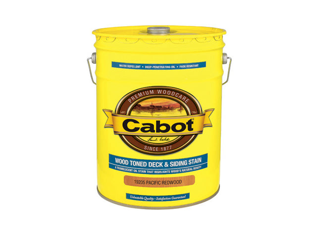 Cabot® 19205-08 Wood Toned Deck & Siding Stain, Pacific Redwood, 5 Gallon