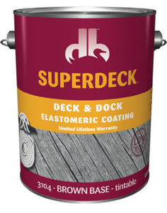Superdeck SC0031044-16 Deck & Dock Elastomeric Coating, 50 VOC, Brown, 1 Gallon