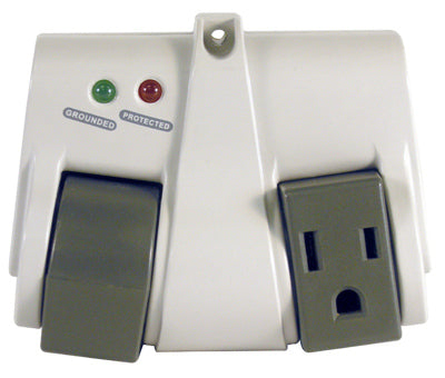 Master Electrician 2-Rotating 540-Joule Low Profile Surge Tap, 3 Outlet, White