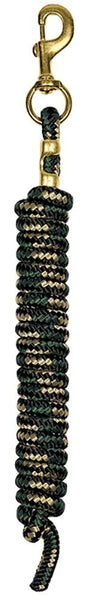 Weaver 35-2100-K4 Braided Poly Lead Rope, 10', Black/Hunter Green/Tan