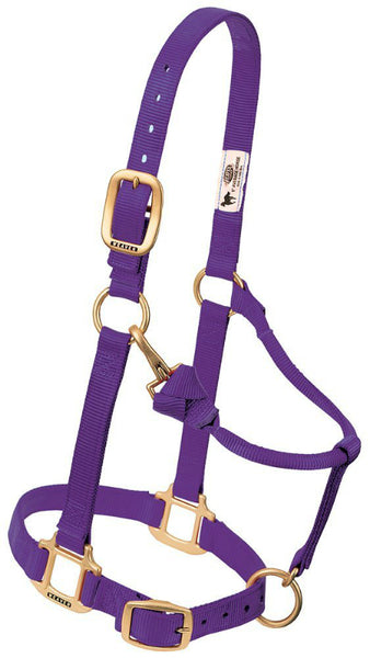 Weaver 35-7035-PU Original Adjustable Chin and Throat Snap Halter, 1", Purple