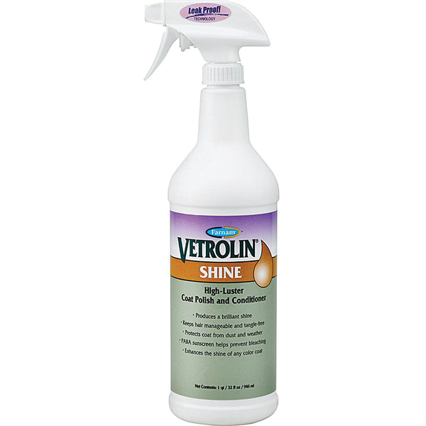 Farnam® 80307 Vetrolin® Ready-To-Use Shine with Sprayer, 32 Oz
