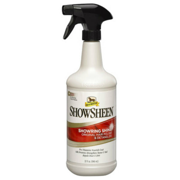 Absorbine 428891 ShowSheen Showring Shine Horse Hair Polish & Detangler, 32 Oz