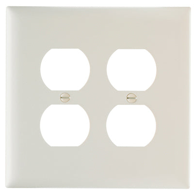 Pass & Seymour Trademaster Wall Plate Jumbo, 2 Gang, 2 Duplex, Almond