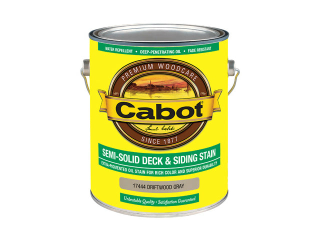 Cabot® 17444-07 Semi-Solid Deck & Siding Stain, Driftwood Gray, 1 Gallon