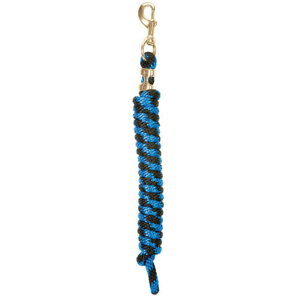 Weaver 35-2100-T24 Braided Poly Lead Rope, 10', Cornflower Blue & Black