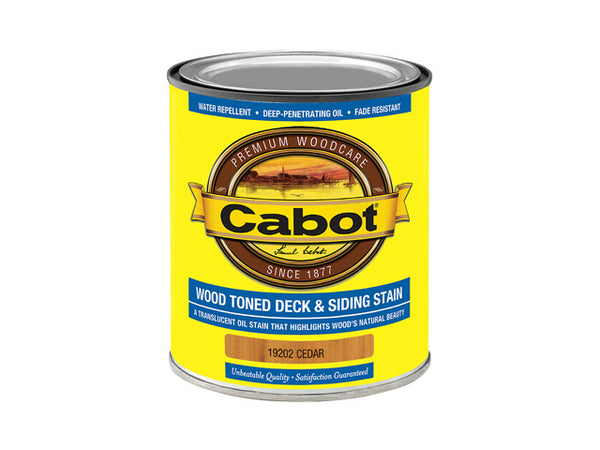 Cabot® 19202-05 Wood Toned Deck & Siding Stain, Cedar, 1 Qt
