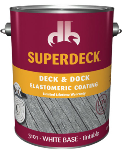 Superdeck® SC0031014-16 Deck & Dock Elastomeric Coating, White, 1 Gallon